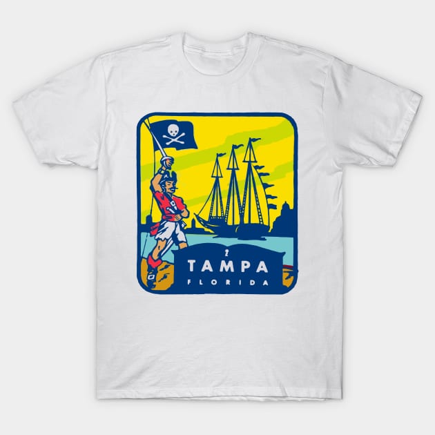 Vintage Tampa Florida Decal T-Shirt by zsonn